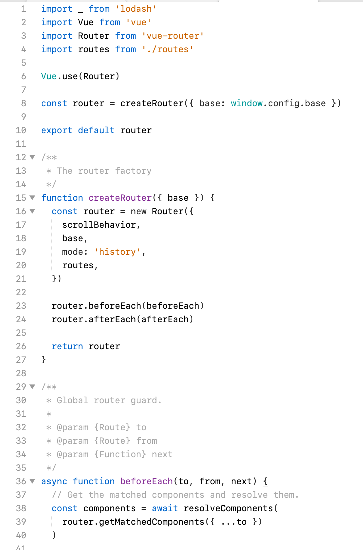 JavaScript syntax highlighting