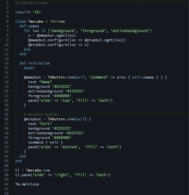 Ruby Code in X3-Alpha