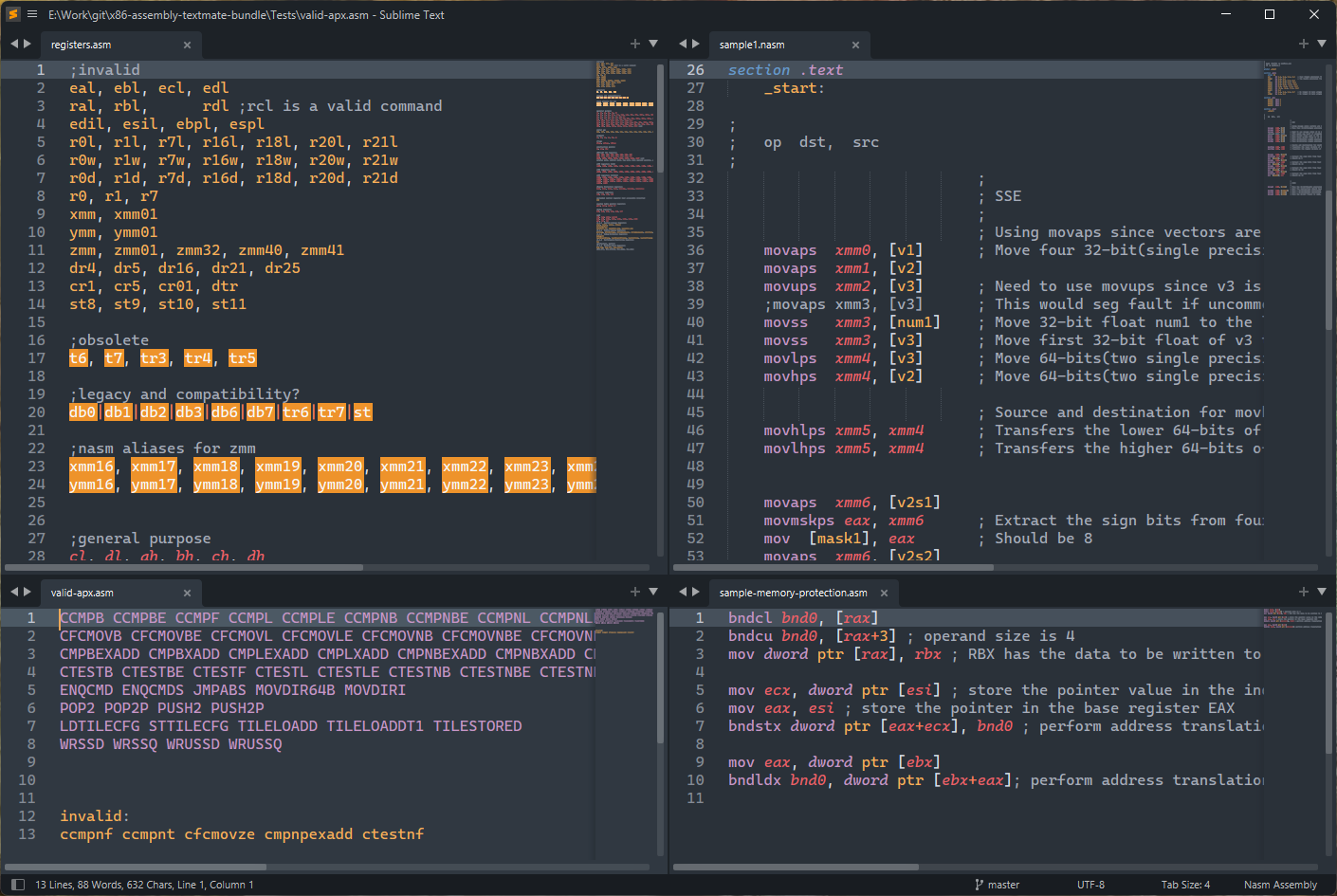 Sublime Text 4 with Mariana theme